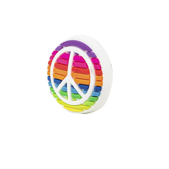 Rainbow Peace Sign Crocs Jibbitz Charm