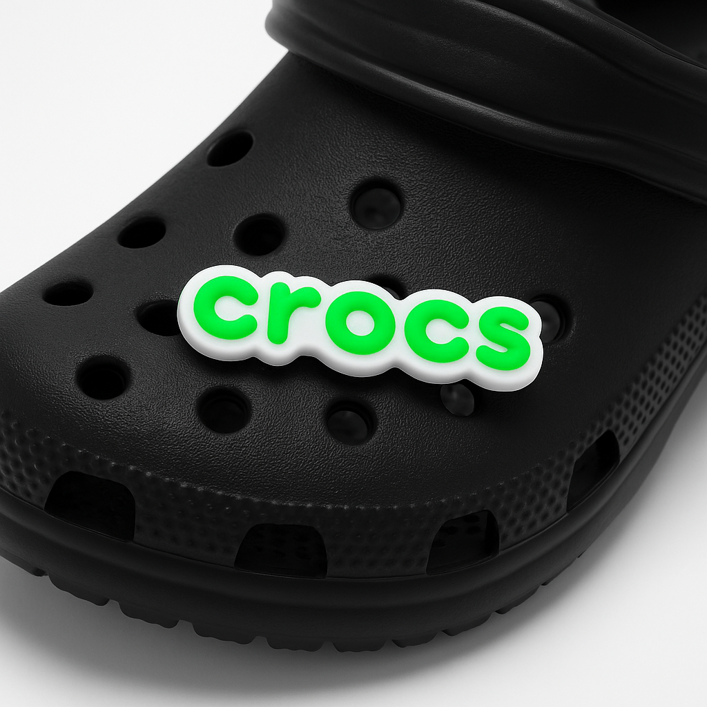 Original Green Crocs Branding Jibbitz 1 Pcs