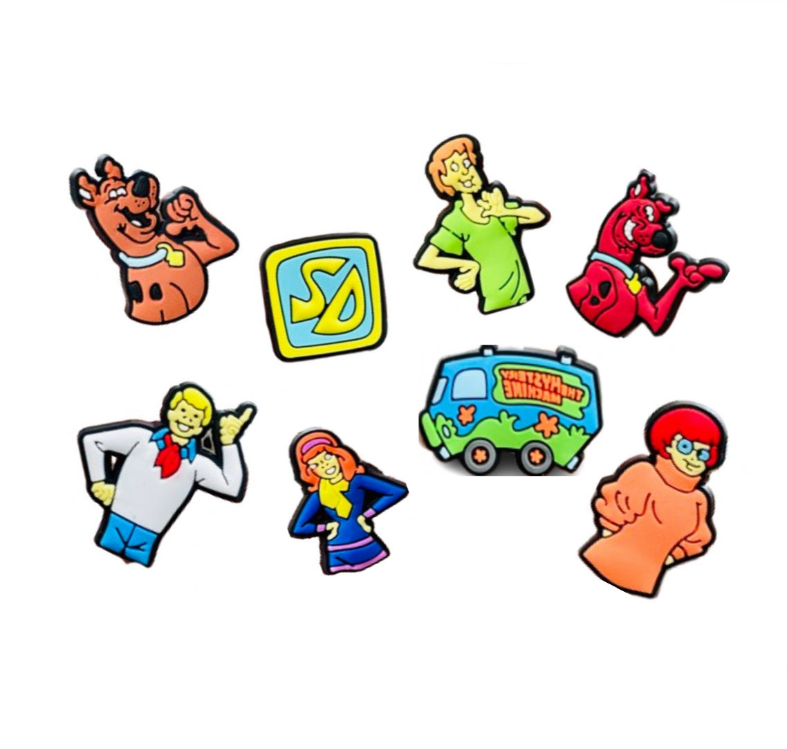 Scooby doo pack of 8 Crocs shoe decoration charms