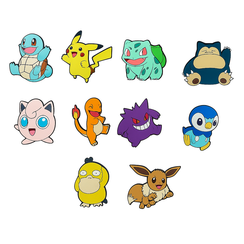 Pack of 10 Pokemon Jibbitz charms high quality for Crocs