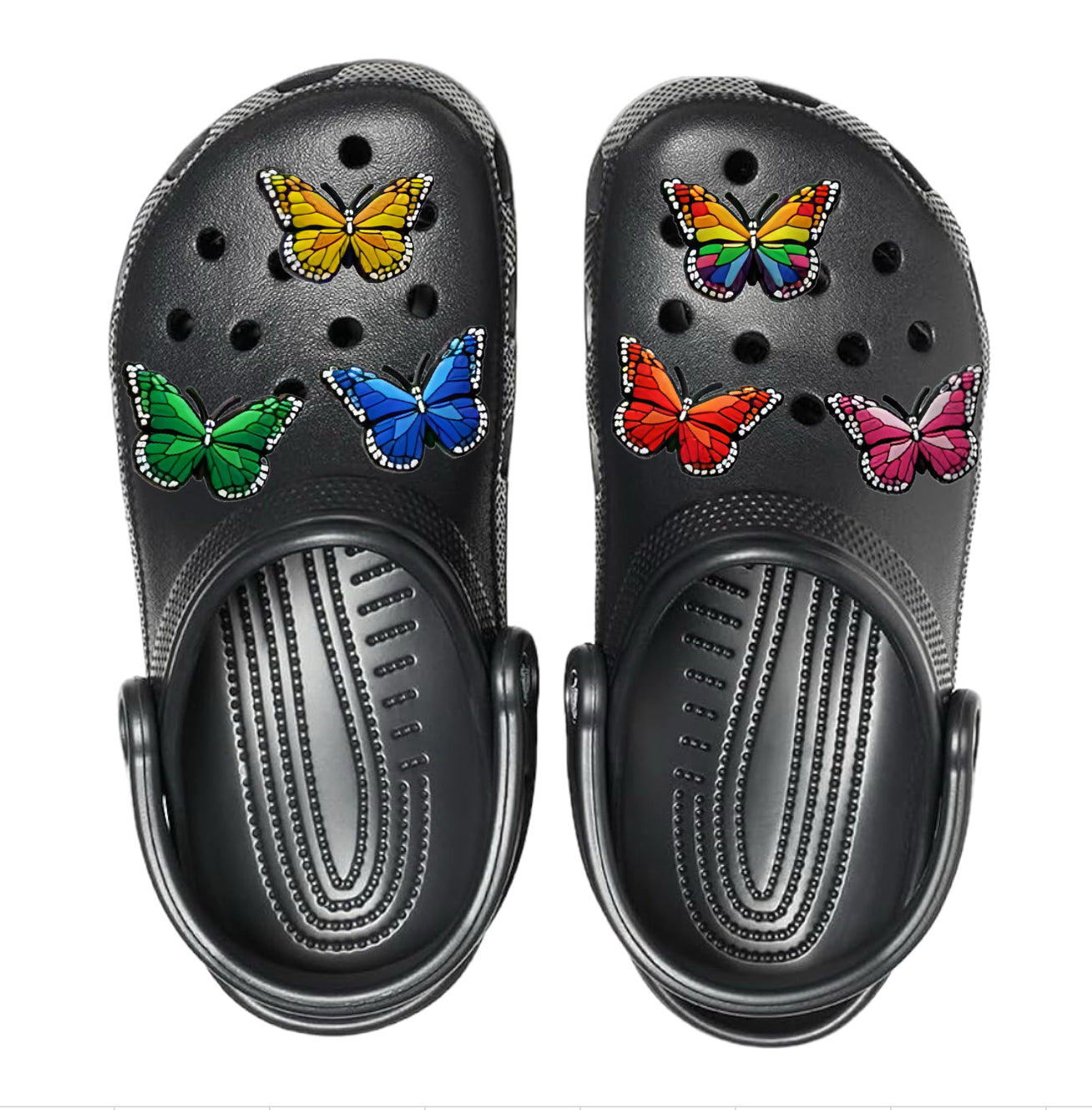 Pack of 6 Colorfull Butterflies Jibbitz Charm For Crocs