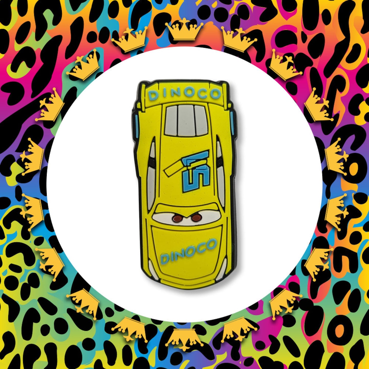 Disney Dinoco Car Charm For Crocs shoe decoration Yellow