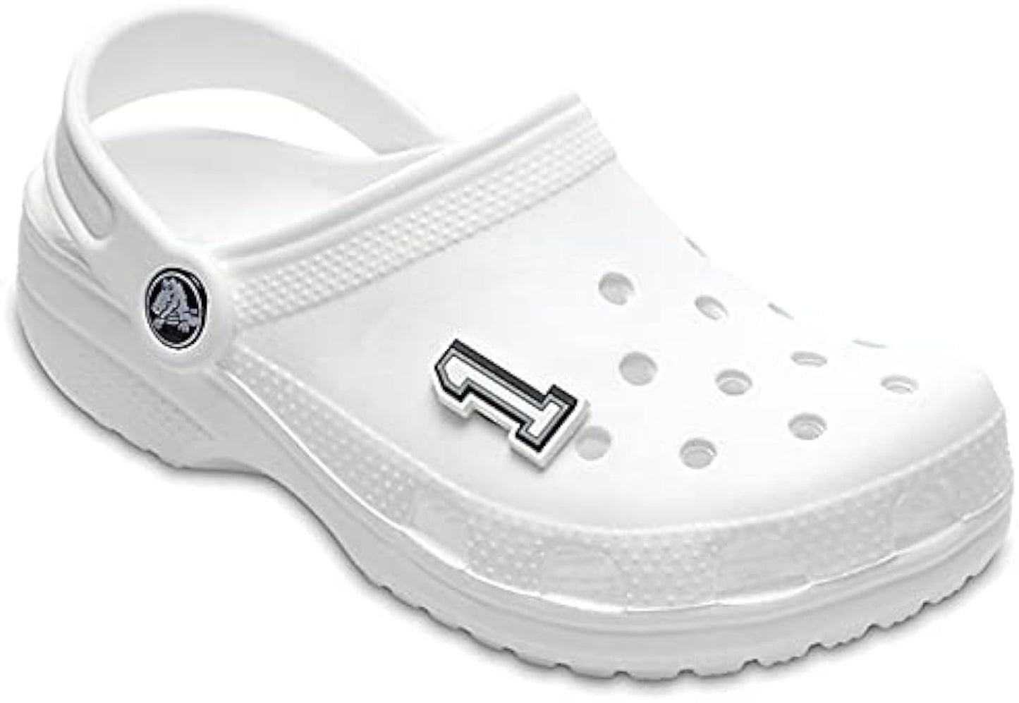 Original Crocs Number 1 Jibbitz Charm white black