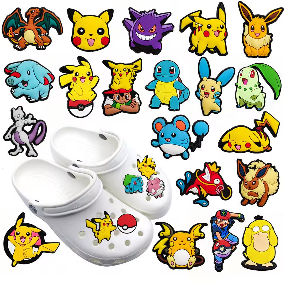 PACK OF 20 POKEMON JIBBITZ CHARMS FOR CROCS MULTICOLOUR