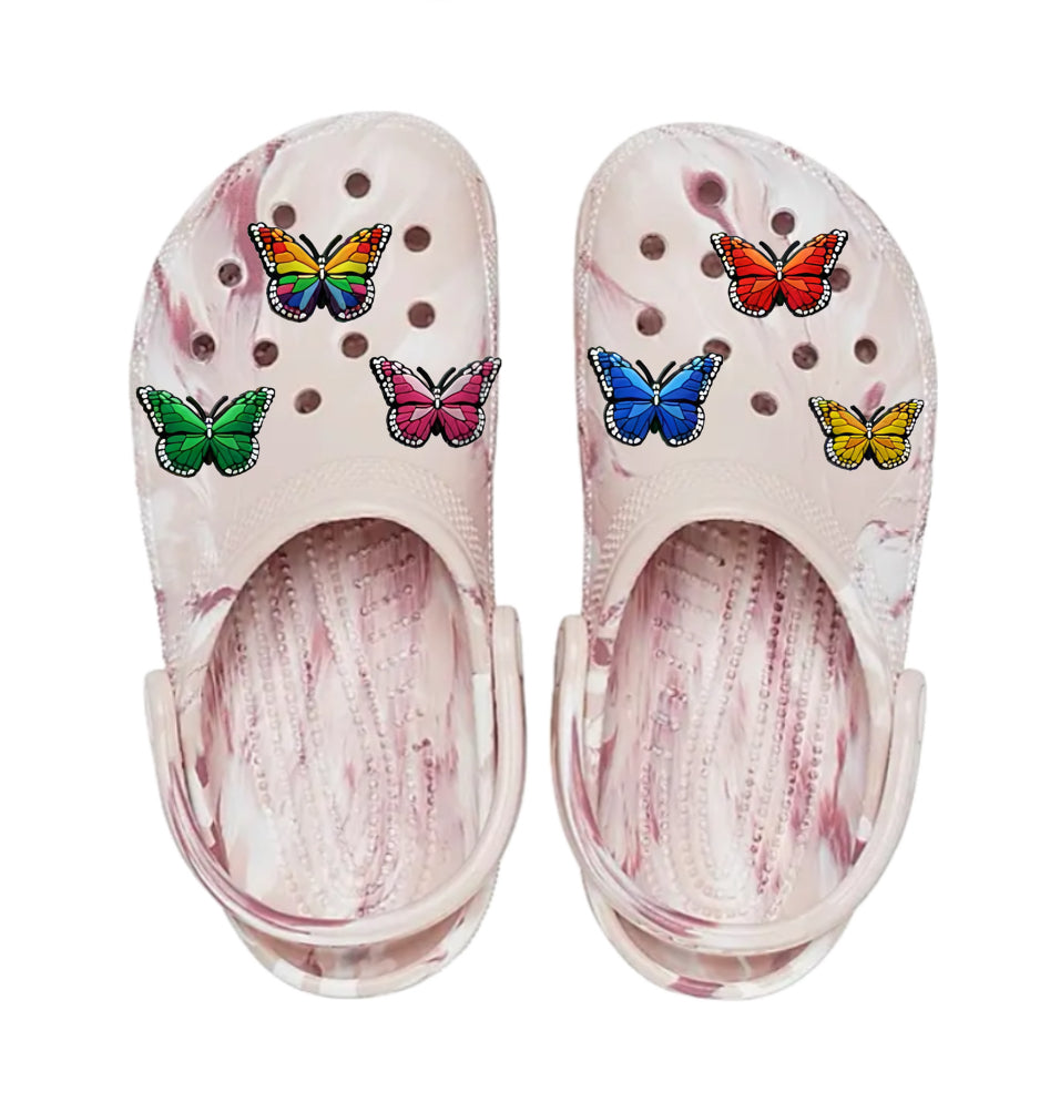 Pack of 6 Colorfull Butterflies Jibbitz Charm For Crocs
