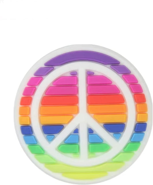 Rainbow Peace Sign Crocs Jibbitz Charm