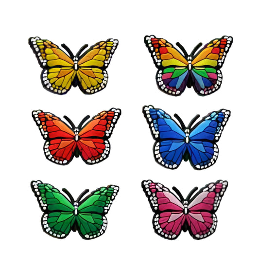 Pack of 6 Colorfull Butterflies Jibbitz Charm For Crocs
