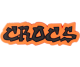 Graffiti black Orange Crocs Jibbitz