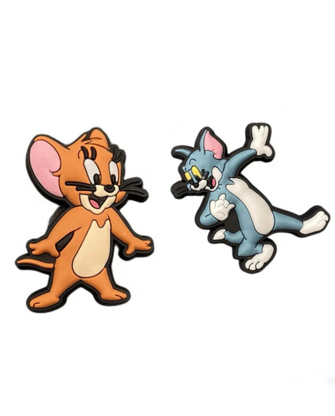 2 Pcs Tom and jerry Crocs Shoe decoration charms